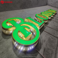 Enseigne lumineuse LED néon personnalisée à lettres latérales, initiale 3D en acrylique lumineuse, décoration pour fête, événement, chambre d'enfant, veilleuse