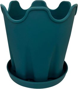 Silicone Plant <b>Pot</b> with Drainage Hole and Silicone Saucer Round Flower Planter <b>Succulent</b> and Nursery <b>Pots</b> - Product Image 5