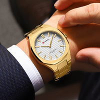CURREN jam tangan 8456 tahan air olahraga bisnis mode pergelangan tangan klasik tali baja tahan karat tangan bercahaya reloj montre jam tangan pria
