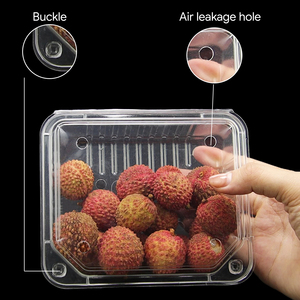 Custom Wholesale Clamshell <strong>Plastic</strong> <strong>Box</strong> RPET Fresh Fruit Blister Packaging Container <strong>with</strong> <strong>Hole</strong> - Product Image 5