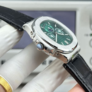 Reloj de Hombre PP 57401 con Esfera Verde Oliva, Diseño Clásico en Forma de Almohada, Manecillas Luminosas, Visualización de Fase Lunar y Función de <span class=keywords><strong>Reserva</strong></span> de Marcha - Product Image 5