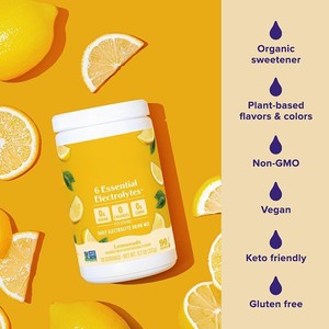 Poudre <span class=keywords><strong>de</strong></span> boisson énergétique naturelle sans sucre, 10 g <span class=keywords><strong>de</strong></span> protéines, superaliment, supplément d'électrolytes pour adultes et femmes enceintes, 24 mois - Product Image 2