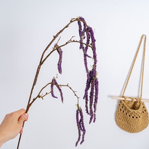 CallaFloral Artificial Purple <b>Flower</b> Branches <b>Single</b> Stem Decorative For Wedding Home Decor - Product Image 2