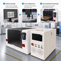 Mini machine de découpe laser à fibre 800W 1200W 4040 refroidie par air pour la découpe de bijoux en acier inoxydable et de métaux