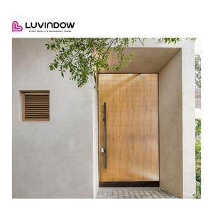 Portes d'entrée principales en aluminium gravées en 3D, sécurisées, ignifuges et nécessitant peu d'entretien, pour villas et projets commerciaux - Product Image 2