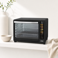 Four électrique de cuisson de grande capacité 48L avec écran tactile, contrôle intelligent, fonctions de cuisson multifonctions et affichage numérique des icônes
