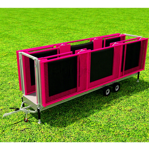 Parc de trampolines automatique pliable portable avec remorque, parc de trampolines de fête <span class=keywords><strong>foraine</strong></span> <span class=keywords><strong>à</strong></span> <span class=keywords><strong>vendre</strong></span> - Product Image 1
