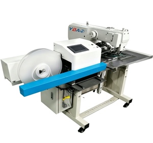 Automatic Computerized Single Needle for Cutting Sewing Machine <b>Hook</b> Loop Fastener Attaching Machine for Manufacturing Plant - Product Image 1