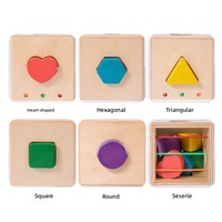 Juego de Madera Montessori para Niños, Caja de Clasificación de Formas y Colores, Juguete Educativo Sensorial para Niños y Niñas