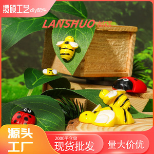 3D Bee And Beetle Set Resin Miniature Animal Sculptures For Home Decoration - Product Image 4