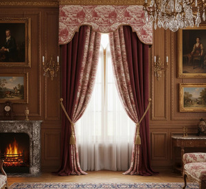 Botanical Dense Floral Window Drapery Panel 70% <b>Light</b> Blocking Decorative Curtain <b>Inspired</b> <b>by</b> Toile Du Tyrol for Living Room - Product Image 4