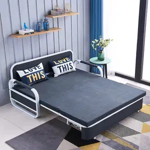 2023 Mode Sofa Cum Bed Menghemat Tempat Desain Modern Ruang Tamu Furniture Sofa Bed dengan Penyimpanan