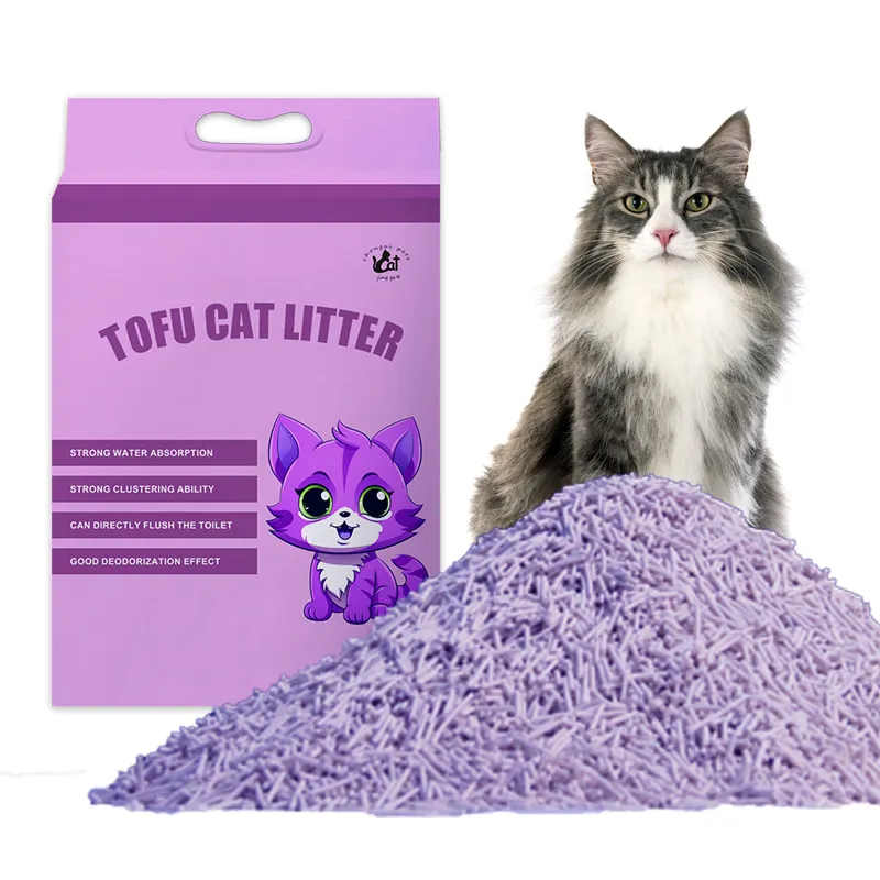 Bulk Customizable packaging Tofu cat litter quickly absorb clumping tofu cat sand