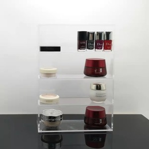 Acrylic Storage Box Four Layer Cosmetic Organizer Dustproof Desktop <b>Skincare</b> Makeup <b>Holder</b> Simple Style 10-20 L Capacity - Product Image 1