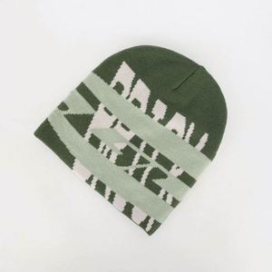Chapeau beanie en acrylique jacquard rayé de haute qualité, brodé à la main, unisexe, pour l'hiver, circonférence de la tête 56-58 cm, usage quotidien - Product Image 3