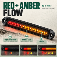 Feu de position latéral séquentiel bicolore rouge-ambre HSSH 30 LED 10-30V pour camion et remorque