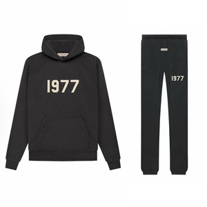 Ropa para Hombre, Conjunto de Sudadera con Capucha y Pantalones Deportivos de Alta Calidad, 100% Algodón, Estilo Urbano, ESSENTIALS 1977 - Product Image 4
