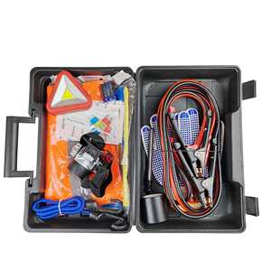 Kit d'outils d'urgence automobile avec câbles de démarrage, matériau Oxford, kit de sécurité de premiers secours et d'assistance routière de 37 pièces - Product Image 4