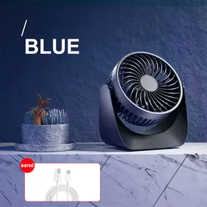 Ventilador elétrico portátil recarregável com design personalizado para uso doméstico, moderno, comercial, escritório, ventilador elétrico de mesa