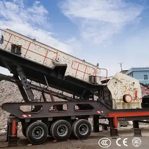 Bergbau beton-zerkleinerungsmaschine mobiler steinbrecher rad-typ stoßcrusher-anlage für steinfelsen