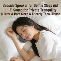 Haut-parleur de sommeil Pillow Sound Disc, haut-parleur HiFi ultra-fin à placer sous l'oreiller avec carte TF et minuterie pour la relaxation et le sommeil