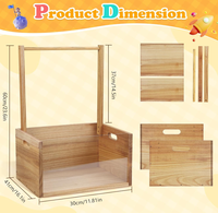 Panier cadeau en bois polyvalent pour bébé avec poignée