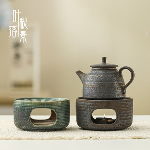 <b>Ceramic</b> <b>Tea</b> Warmer Base With Candle Holder For <b>Tea</b> Brewing And Aroma Enhancement Round Pottery Design Dehua Origin - Product Image 1