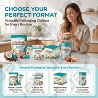 Poudre de café aux champignons de coco personnalisée, mélange adaptogène fonctionnel pour latte, énergie, concentration, bien-être quotidien, mélange de boisson instantanée, OEM ODM