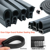 Xinhong XHQC-EPDM Joint d'étanchéité de bord de porte de voiture en caoutchouc EPDM tri-extrudé en forme de U avec clip métallique insonorisant