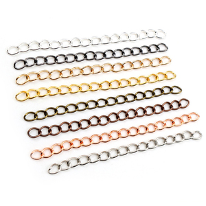 50pcs/lot 50mm 70mm 5x4mm <strong>Necklace</strong> Extension Chain Bulk Bracelet Extended Chains Tail <strong>Extender</strong> for DIY Jewelry Making Findings - Product Image 2