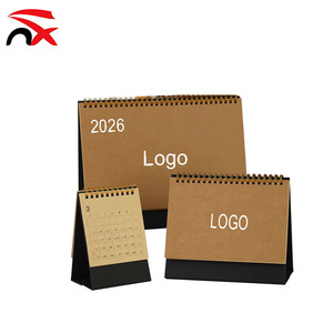 High Quality Custom Paper Desk Calendar 2026 with Plan Note and Spiral Advent Calendar Empty for Promotional Gift.