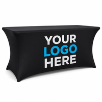 Nappe sur mesure 4ft 6ft 8ft en polyester drapé avec logo imprimé personnalisé pour exposition et publicité