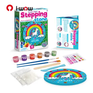 Juguete creativo único para niños, juguete de unicornio, haz tu propio juguete favorito de pintura de color de piedra escalonada