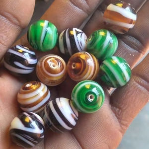 Cuentas de cristal de joyería redonda para accesorios de decoración en venta al por mayor cuentas de vidrio cotted de plata Premium pulsera de joyería Diy - Product Image 1