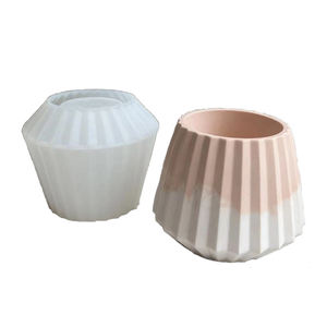 3D facile funzionamento elaborato lucido lampada <span class=keywords><strong>da</strong></span> tavolo a righe modello di paralume <span class=keywords><strong>in</strong></span> Silicone stampo per mosaico <span class=keywords><strong>in</strong></span> resina di cemento per <span class=keywords><strong>vaso</strong></span> succulento - Product Image 3