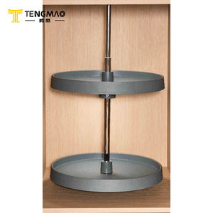 Hecho en China Gabinete de esquina de cocina Almacenamiento 18 pulgadas Cesta giratoria de alambre de 360 grados Pp + Gabinete de esquina inferior de metal - Product Image 1