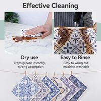 Chiffons à vaisselle suédois en cellulose absorbants pour la cuisine, motifs personnalisés, écologiques et réutilisables
