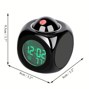 Reloj Despertador con Proyección, Pantalla LED y Voz - Logotipo Personalizado Disponible - Product Image 4