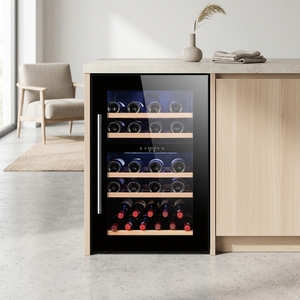 NE-421-8 <b>Compressor</b> Dual Zone Built in Undercounter Wine Refrigerator 130L 48 Bottles Wall Mounted Wine Cellar <b>Fridge</b> Cabinet - Product Image 2