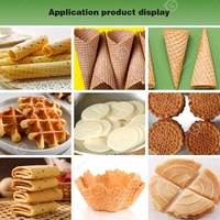 Stroopwafel sucre crème glacée oeuf rouleau forme cône automatique faire fabricant gaz Machine industrielle inde
