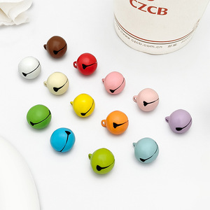 Colorful Painted <b>Small</b> Bell 14mm Iron Pet <b>Ornament</b> For Keychain Diy Jewelry Toy Bag Charm - Product Image 2