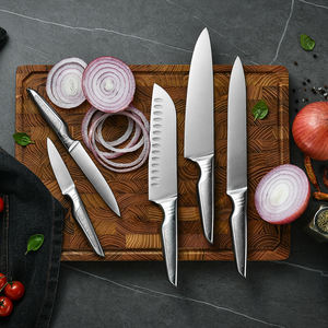 Hollow Handle Chef Kitchen <b>Knife</b> Set Stainless Steel Kitchen <b>Knife</b> Set with Wooden Magnetic Block Built‑in <b>Sharpener</b> - Product Image 2