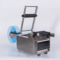 LK-BSTB14 semi-automatique pressé à la main bouteille ronde en plastique scellage imprimante acier étiqueteuse