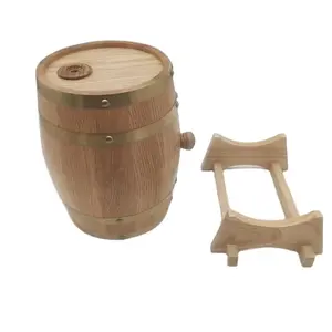 库存3L橡木桶木制啤酒桶和威士忌装饰储物桶