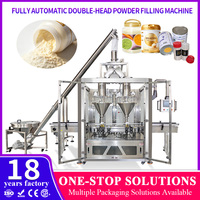 Machine de Remplissage de Poudre Automatique à Double Tête Inox pour Lait en Poudre Protéine et Épices 2000 BPH