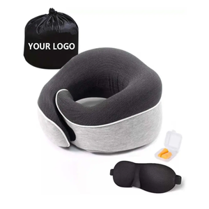 Almohada de viaje portátil con espuma de memoria ajustable de 360 grados, masajeador de hombros con soporte de cuello de avión mejorado - Product Image 1