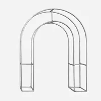 Support de toile de fond arqué 3D en métal 6x7,5 pieds, cadre robuste de 32 mm avec housse en tissu de 260 g, impression personnalisée pour mariage et baby shower