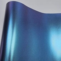 Film de changement de couleur de carrosserie de voiture, violet charmant, bleu intérieur, protection anti-rayures, modèle ZML001, découpe électro-optique