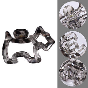 Pinza para el pelo con estampado de leopardo, diseño de garra de perro, hueca, de plástico brillante, accesorio de moda para el cabello - Product Image 5