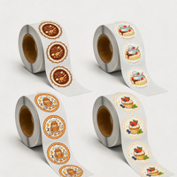 Étiquettes autocollantes personnalisées pour emballage, étanches, en vinyle, rondes, durables, pour étiquettes de desserts, gâteaux, aliments